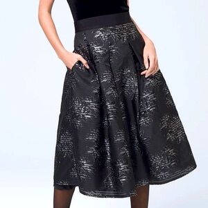 NWT WHBM Floral A-Line Midi Skirt Size 14